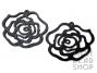 Black Rose Lazercut Wood Pendant